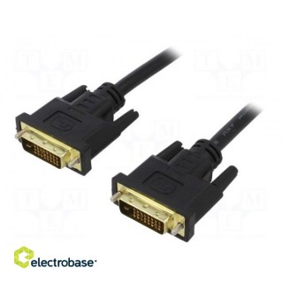 Cable | DVI-D (24+1) plug,both sides | 1.8m | black