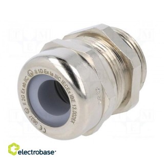 Cable gland; M25; IP68; Mat: brass; Conform to: ATEX Ex