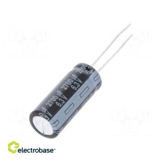 Capacitor: electrolytic; low impedance; THT; 2200uF; 10VDC; ±20%