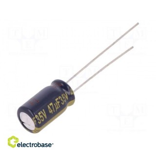 Kondensators: elektrolītiskais | zems ESR | THT | 47uF | 35VDC | Ø6,3x11,2mm