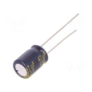 Kondensators: elektrolītiskais | THT | 470uF | 16VDC | Ø8x11,5mm | Solis: 3,5 mm