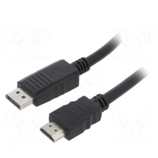 Cable | DisplayPort 1.2 | DisplayPort plug,HDMI plug | 1.8m | black