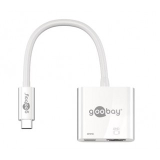 Goobay USB-C HDMI adapter (4k 60 Hz), white, 0.145 m,