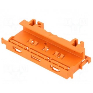 Mounting bracket WAGO 221 Series - for 4 mm² connectors on DIN-35 rail Orange 221-500