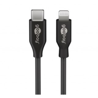 Goobay Lightning - USB-C lādēšanas kabelis, 2m, melns