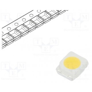 LED | SMD | 3528,PLCC2 | valkoinen kylmä | 5÷9lm | 4650-5350K | 90 | 120° | 20mA