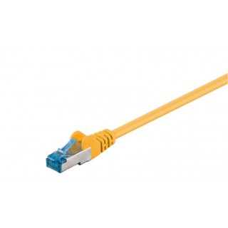 Goobay CAT 6A patch cable, S/FTP (PiMF), yellow, 2 m, Dustprotection Bag - LSZH halogen-free