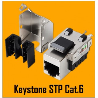Keystone modulis CAT6 CAt5E STP lieto ar SS-1xRJ45-PR vai SS-2xRJ45-PR