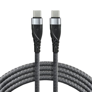 USB-C PD 100cm everActive CBB-1PDG Power Delivery 3A cable with 60W fast charging support Nylon Grey