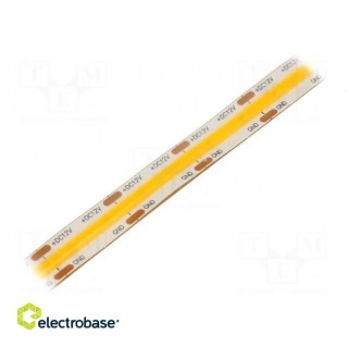 COB LED lente | balts silts | 12V | LED/m:528 | 10 mm | IP65 | 10W/m