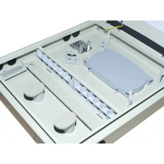 Steel distribution box for optics, 24 ports, Simplex, outdoor IP65