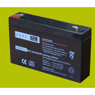 6V 7Ah Battery :: Lead-Acid :: AGM :: Terminal type T1 (4.75mm)