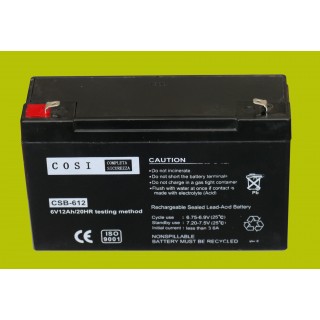 6V 12Ah battery :: Lead-Acid :: 6 Volts, 12 amp hours (Ah) :: Terminal type T1 (4.75mm)