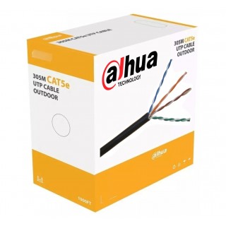 LAN Computer network cable, DAHUA CAT5E UTP cable | for outdoor assembly | Black PE| 305 m