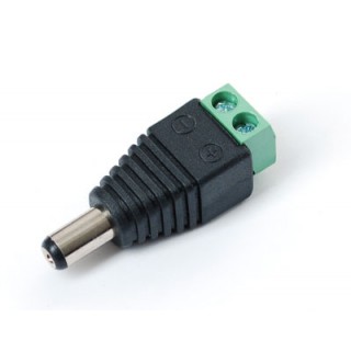 Bousval Électrique™ | DC 2.1x5.5mm LED strip power connector/male (AD-DC-M)