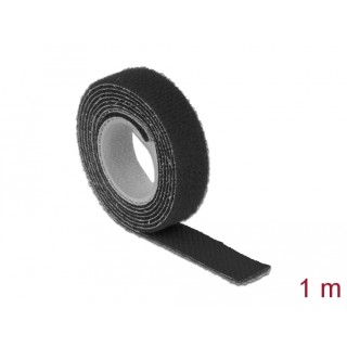 Delock Hook-and-loop tape on roll L 1 m x W 13 mm black