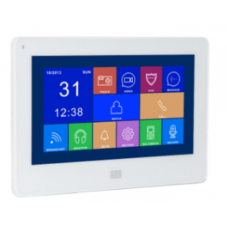 Doorbell monitor 7" capacitive touchscreen LCD/ 800*480/DVR function/ White