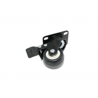 Wheel with brake for rack cabinet