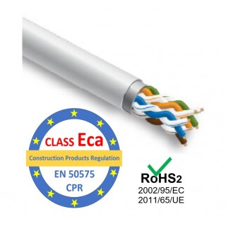 LAN Computer network cable, FRONTLINE, CAT5E FTP, for indoor installation, 305m, CPR class Eca