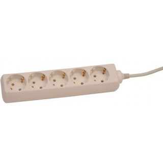 Extension cord 5.0m 5 sockets 3G1.0 white 115005