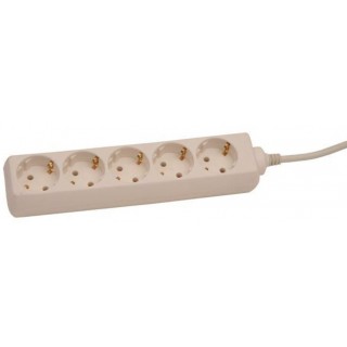 Extension cord 3.0m 5 sockets 3G1.0 white 115003