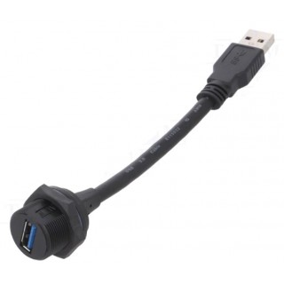 Adapter cable; USB A socket,USB A plug; USB 3.0; IP67; 0.15m