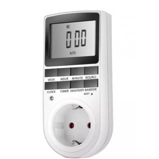 Programmable On / Off Timer for Socket / 16A / Large informative display