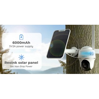 4G Rotatable CCTV camera with batteries and solar panel Reolink, 4 MPix, Go PT Plus