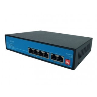 Коммутатор PoE (коммутатор) 4 порта 100Мбит/с + uplink 2 порта 100Мбит/с