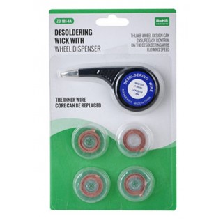Desoldering copper tape 1.00mm complete with auxiliary housing | Length 1.5m | Set includes 4 tapes