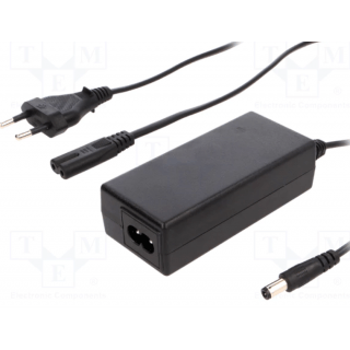 Power supply unit 60W 24V 2.5A 5.5/2.1mm IP20 Plastic desktop cable included