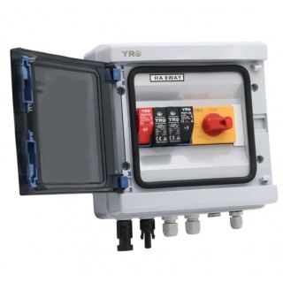 Solar battery disconnect control panel | 1-IN 1-OUT | 1000V DC fuses | Lightning protection