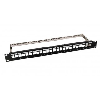 CAT5/ CAT6 patch panel/ 19" 24 ports/ blank Nordmark Structured LAN Cabling system