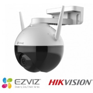 352° viewing angle, Panoramic video camera with smart target tracking, Color night vision, 3D DNR, D