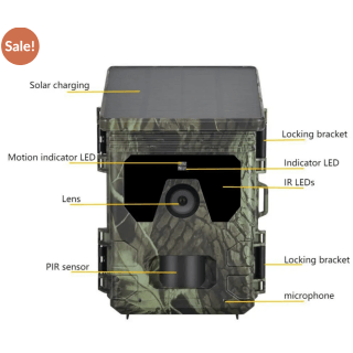 Лесная Охотничья фотоловушка - камера, 4G LTE,  4K , Life, SOLAR