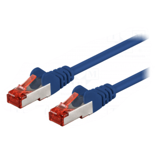 Patch cord CAT6 S/FTP | stranded | Blue | 0.5m