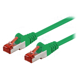 Patch cord S/FTP | CAT6 | Green | 0.25m