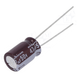 Capacitor: electrolytic; low ESR; THT; 47uF; 50VDC; ¨8x11.5mm; ±20%