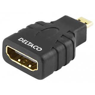 HDMI - micro HDMI adapter DELTACO 4K UHD 30Hz, black / HDMI-24-K / R00100027