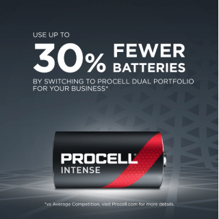 Батарея D 1,5 В Duracell Procell INTENSE POWER, щелочная серия с высоким потреблением тока, вкл. 1 