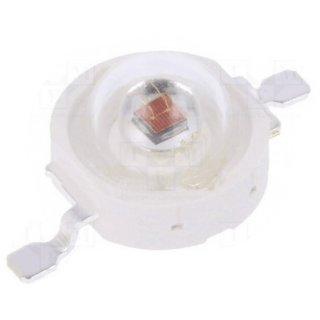 Power LED; red; 130°; 700mA; 613.5-631nm; Pmax: 3W; 99.6÷113.6lm