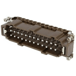 Connector: rectangular; male; 180 °C; 24+PE; size 104.27; 16A; 500V