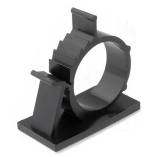 Self-adhesive cable holder; 22.2÷25.4mm; polyamide; black
