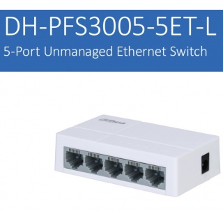 5-Port Unmanaged Ethernet Switch | 10/100 Mbps adaptive ports | Compact size 86.4 × 52.0× 23.0mm