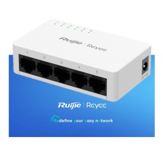 5-Port Gigabit unmanaged Switch: 5 Gigabit RJ45 ports, unmanaged, plastic case.