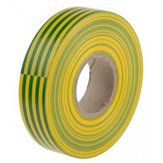 Elektrības izolācijas lente/ 18mm x 25m/ Zaļs + Dzeltens