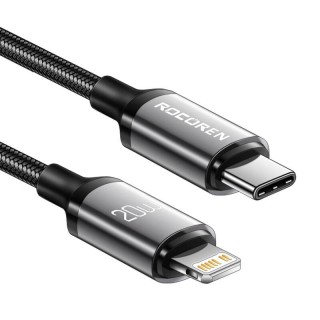 Rocoren USB-C to Lightning Retro Series 2m fast charging cable (gray).