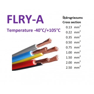 FLRY-A auto instalācijas kabelis 0.22mm² VIOLETS 100m spole