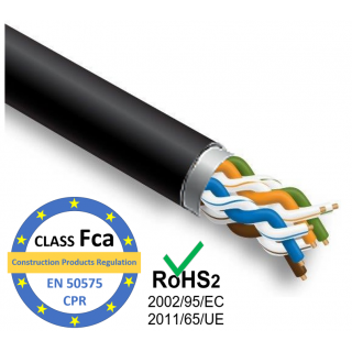 LAN Computer network cable, CAT5E FTP, for outdoor installation, 305m