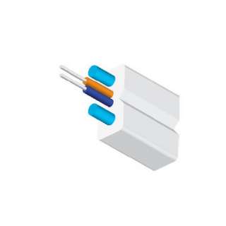 Optiskās Šķiedras FTTH kabelis, 4 Šķiedras /SM/ G657.A /1000 meter per drum, white LSZH jacket
